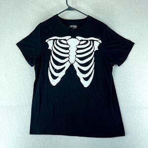Mission Ridge Skeleton Mens T-Shirt Black Size S Short Sleeve Round Neck